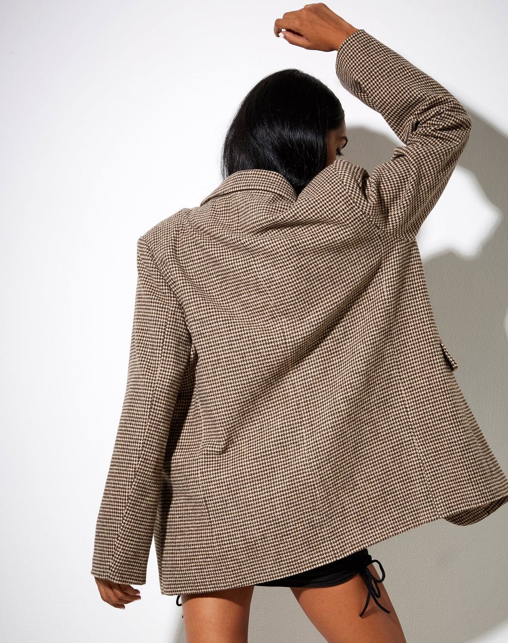 Maiwa Blazer in Houndstooth Bruin