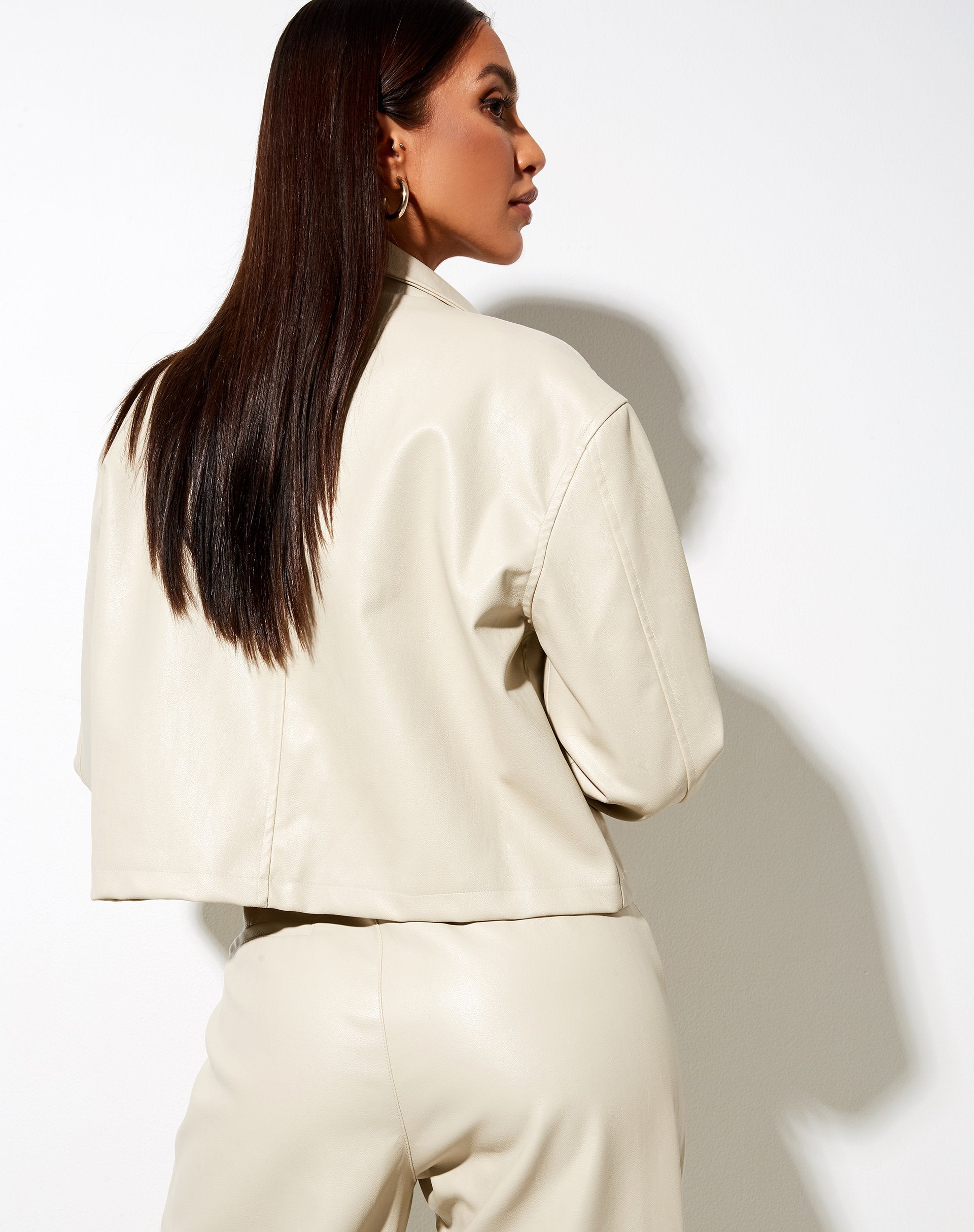 Afbeelding van Maja Cropped Blazer in Pu Ecru