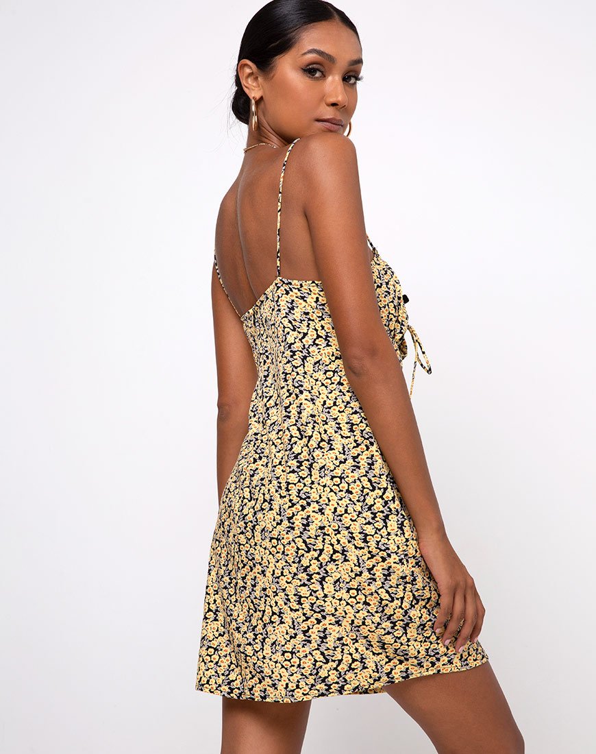 Mala Jurk in Mini Bloom Geel