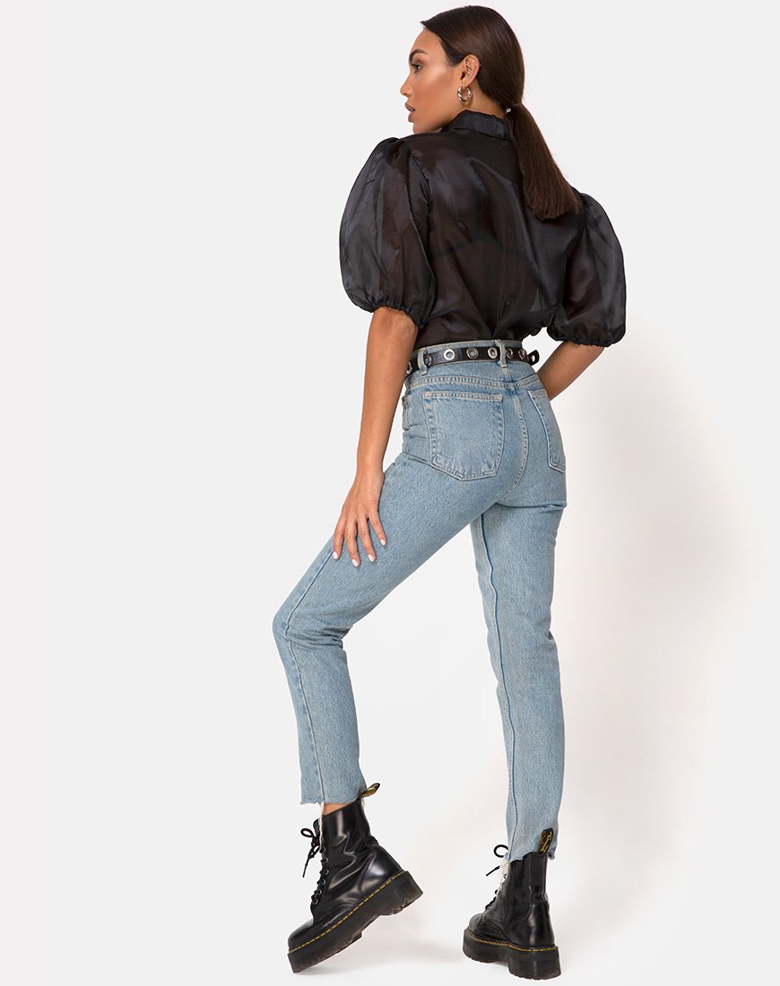 Afbeelding van Maloney Blouse in Organza Zwart