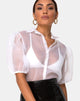 Afbeelding van Maloney Blouse in Organza Wit