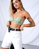 Afbeelding van Malta Crop Top in Lime Croc