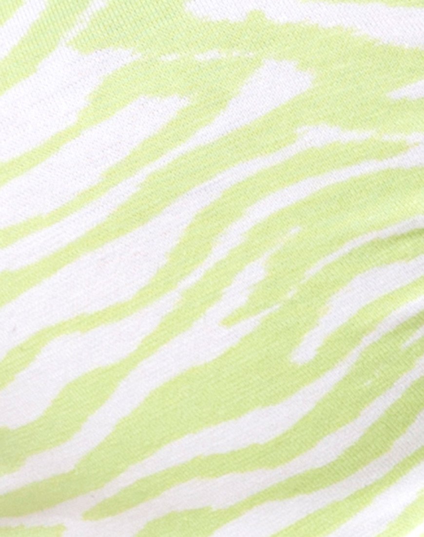 Afbeelding van Malz Crop Top in Classic Zebra lime