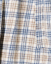 Klein Ruitje Wit Blauw Tan
