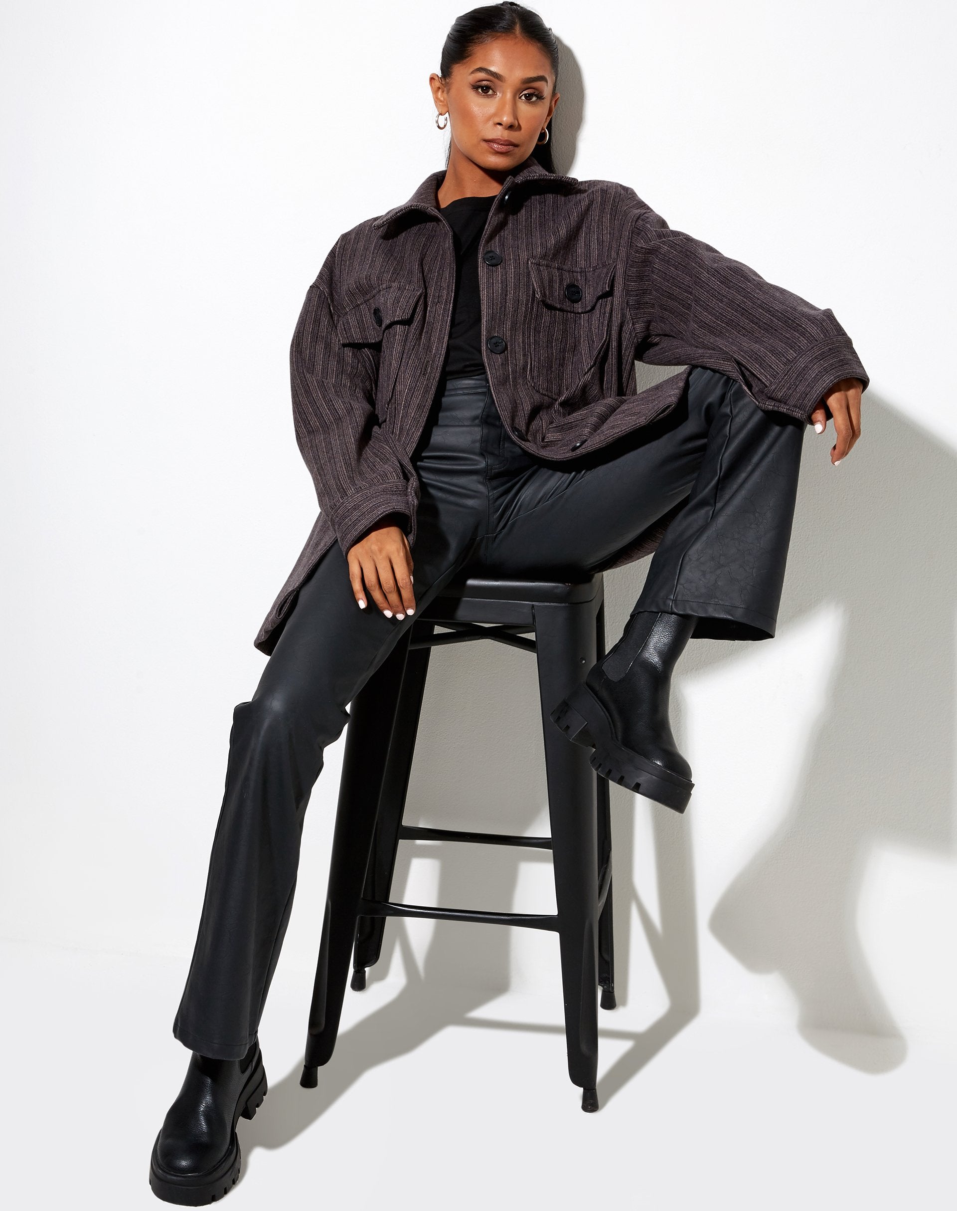 Afbeelding van Marcel Shirt in Stripe Zwart en Grijs