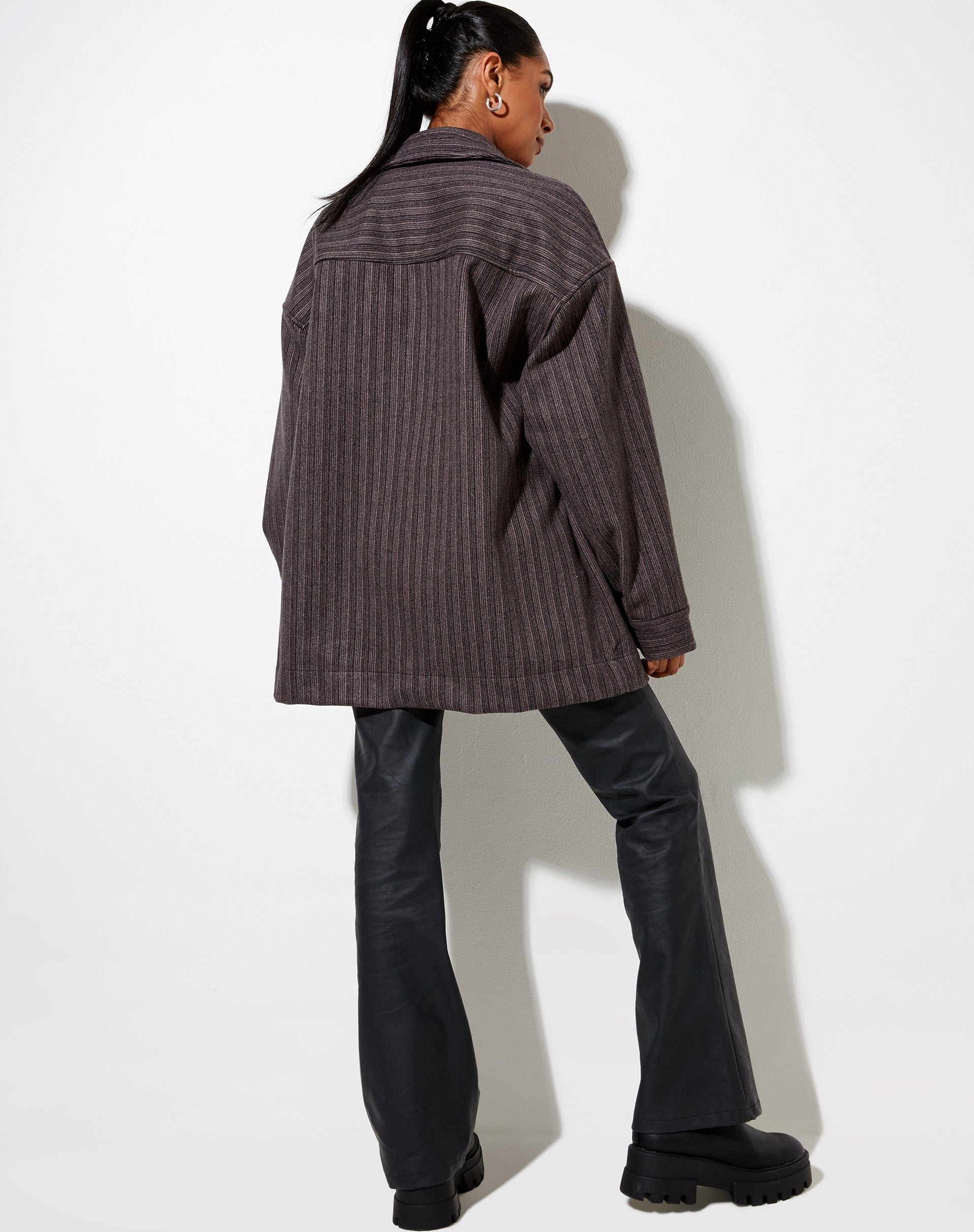 Afbeelding van Marcel Shirt in Stripe Zwart en Grijs
