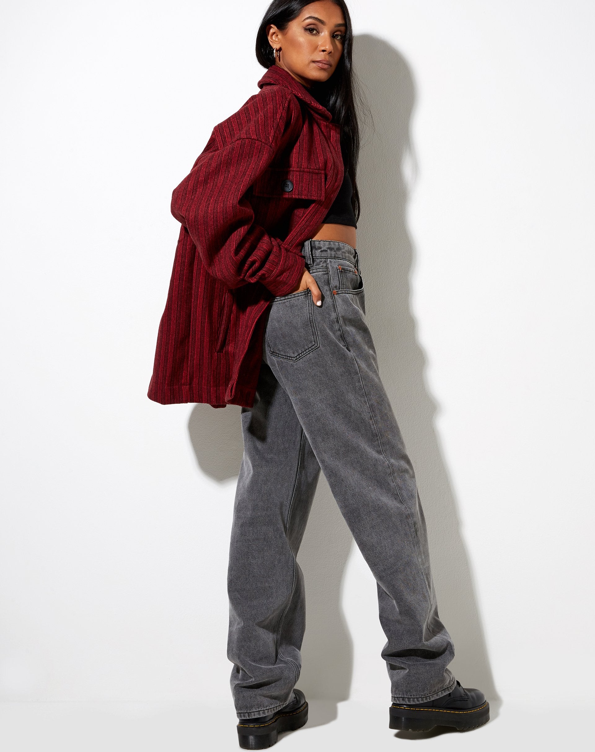 Afbeelding van Marcel Shirt in Streep Zwart en Rood