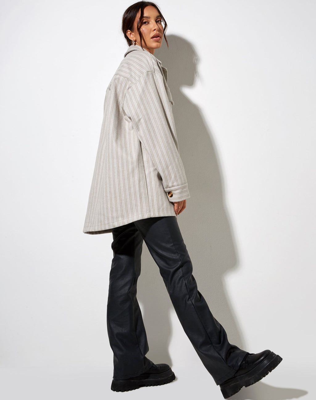 Marcella Overhemd in Stripe Tonal Grey