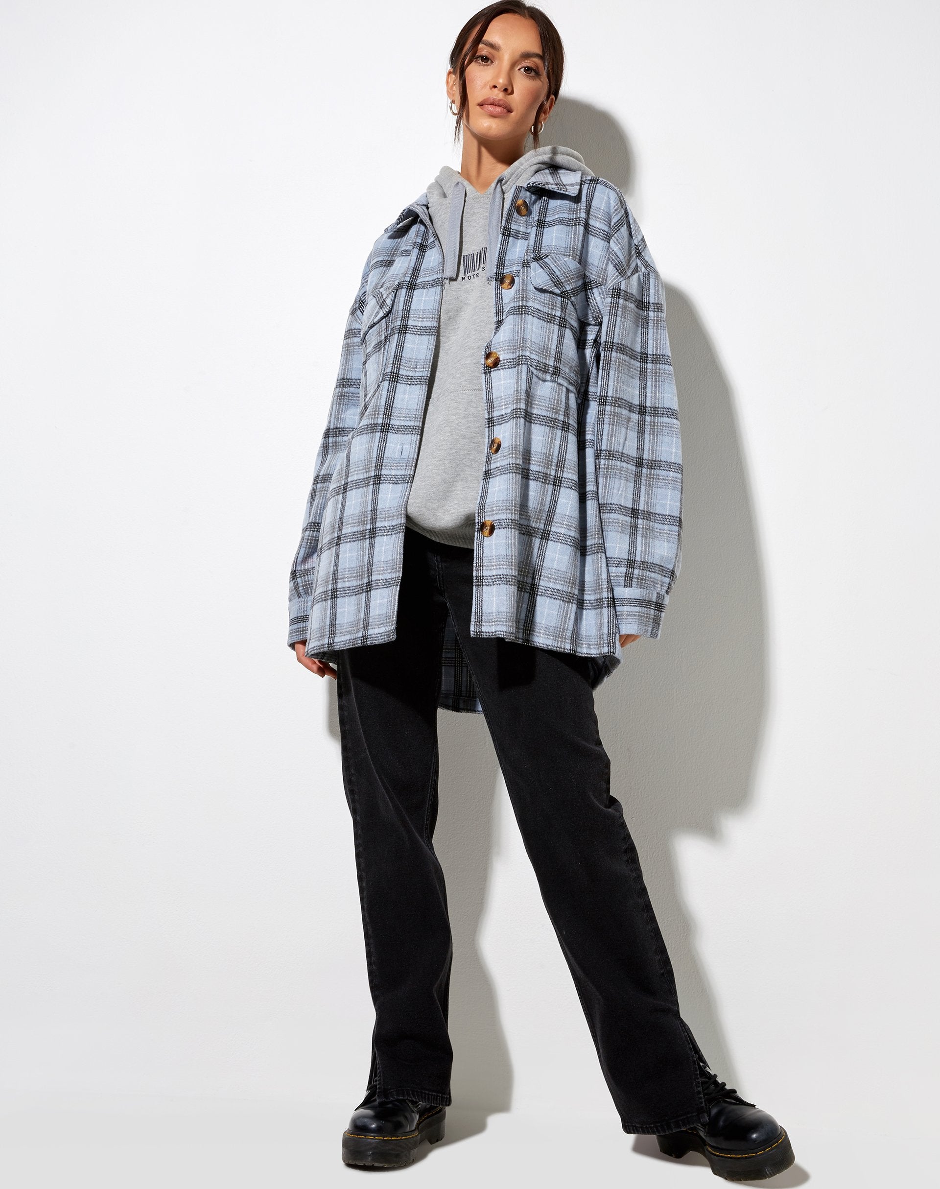 Afbeelding van Marcella Shirt in Blauw en Zwart Ruitje