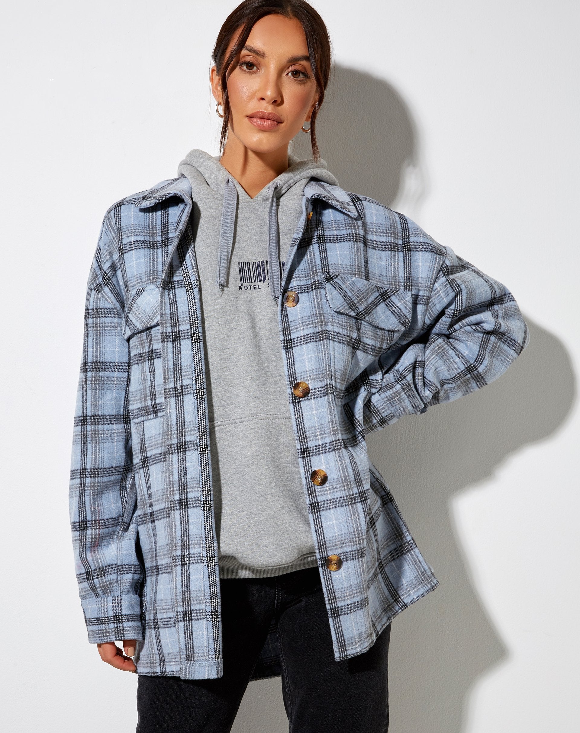 Afbeelding van Marcella Shirt in Blauw en Zwart Ruitje