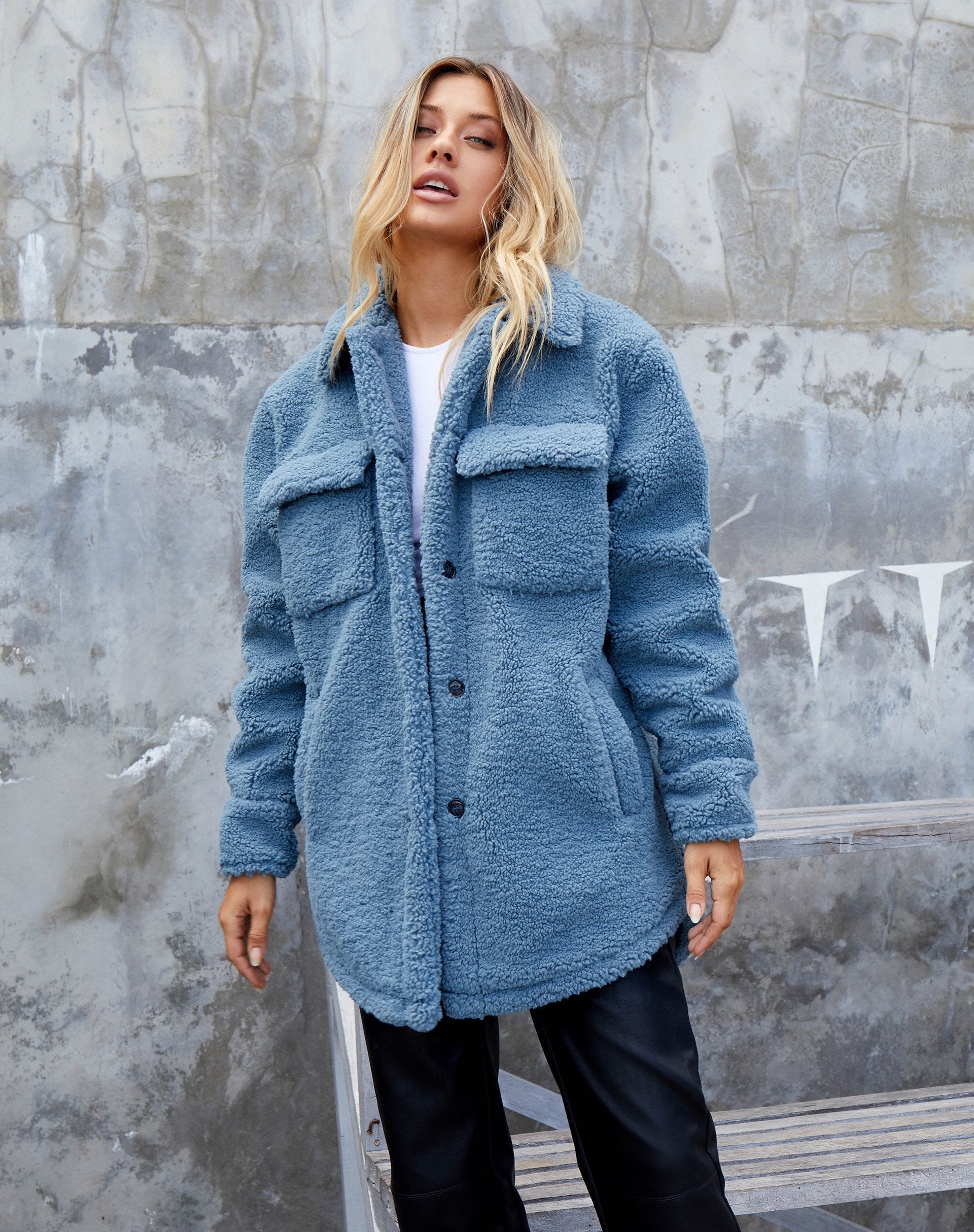 Afbeelding van Marcella Shirt in Borg Leisteenblauw