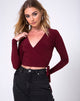 Afbeelding van Marche Wrap Top in Bourgondië
