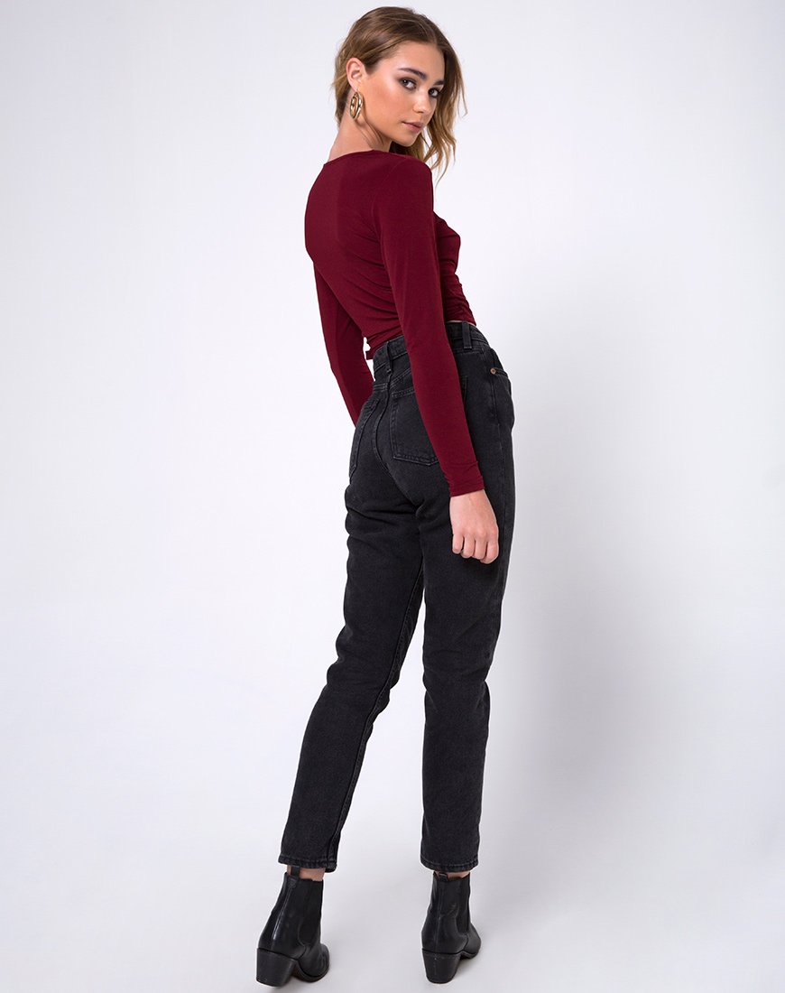 Afbeelding van Marche Wrap Top in Bourgondië