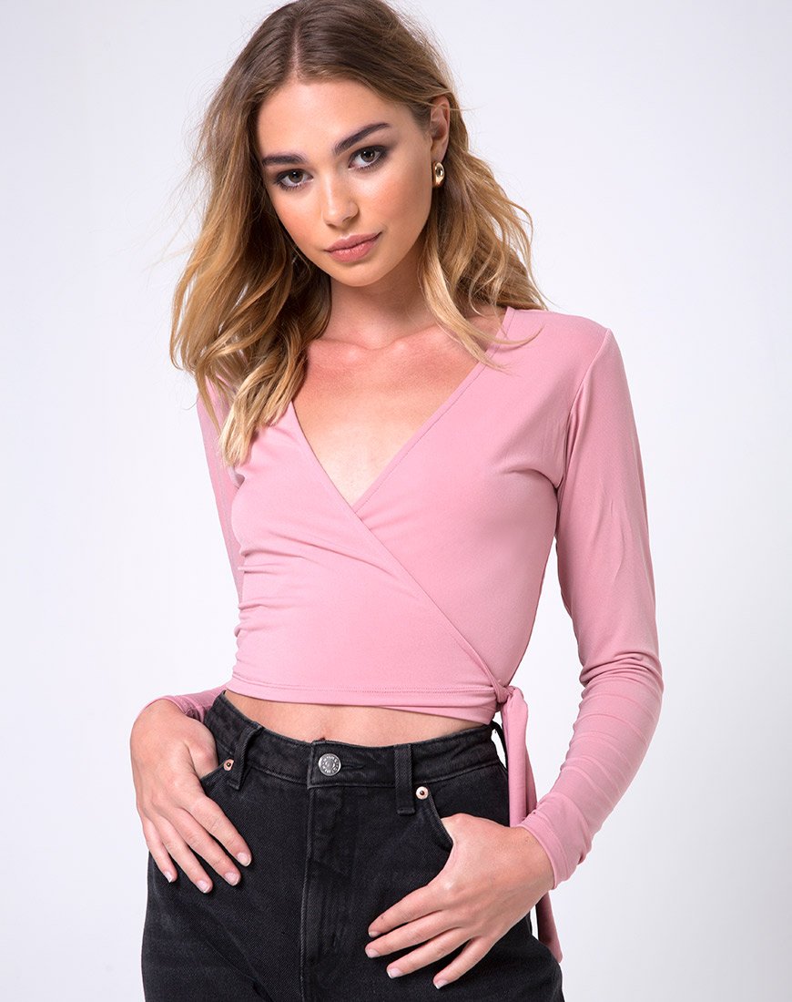 Afbeelding van Marche Wrap Top in Dusky Pink