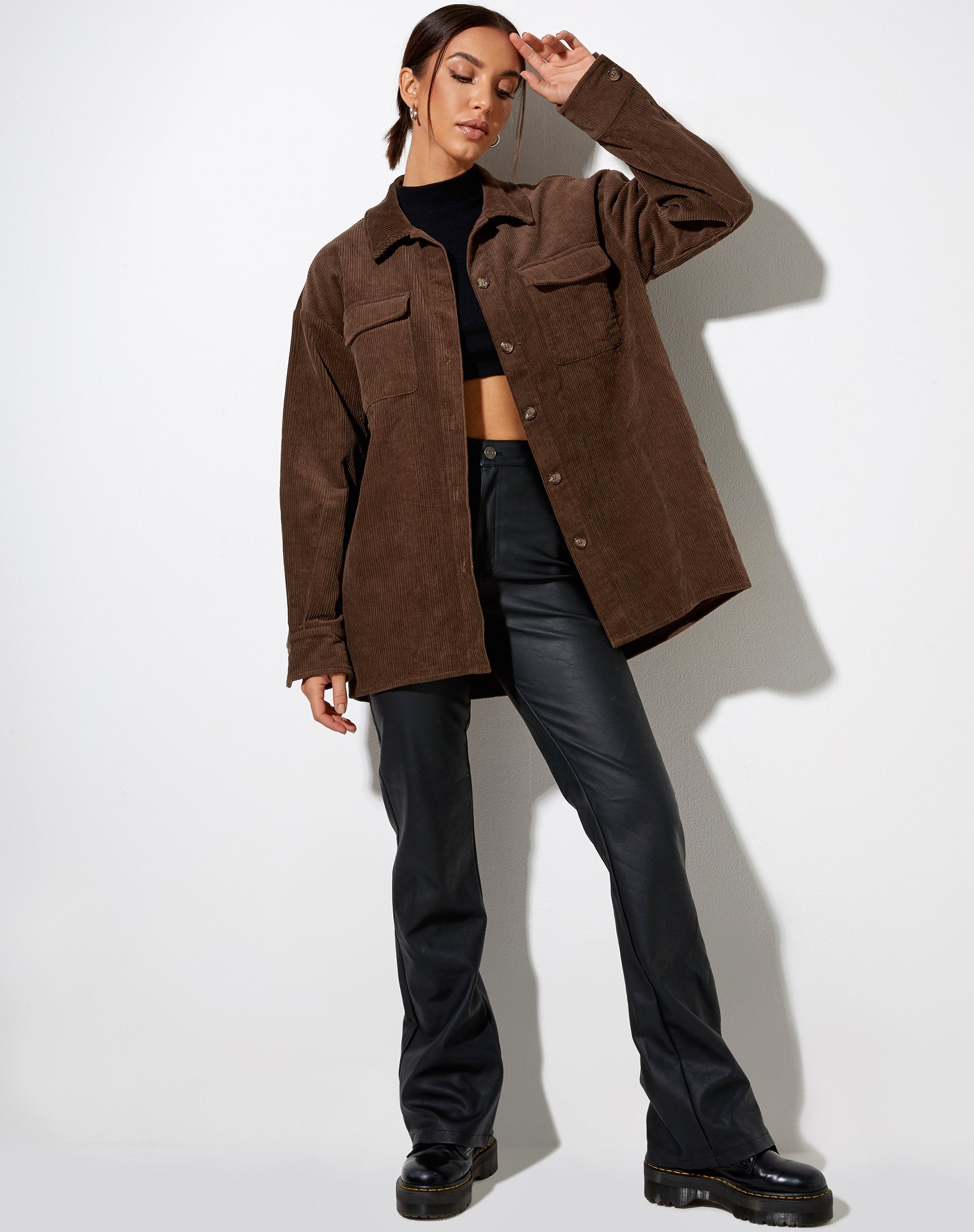 Afbeelding van Marcy Shirt in Corduroy Bruin