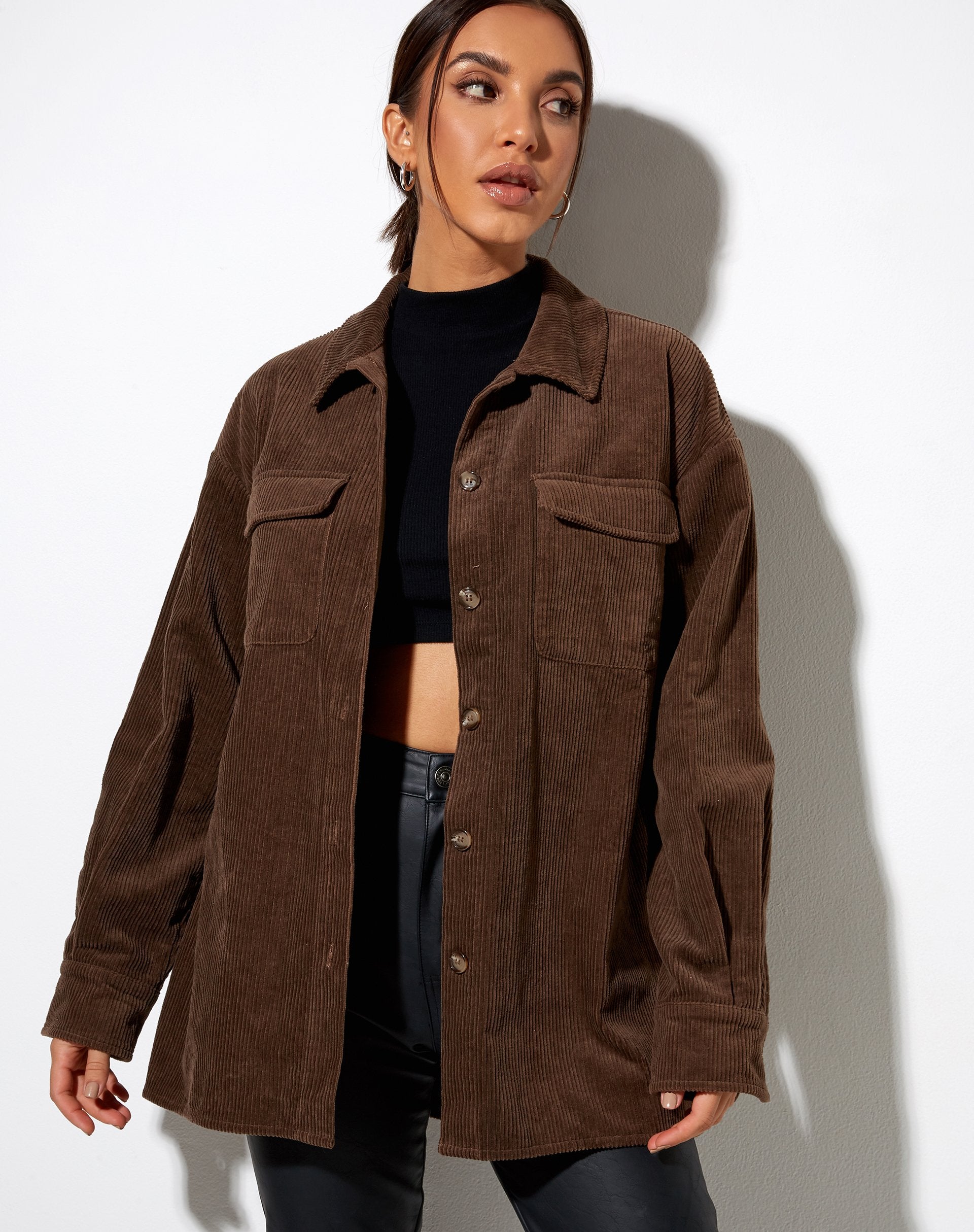 Afbeelding van Marcy Shirt in Corduroy Bruin