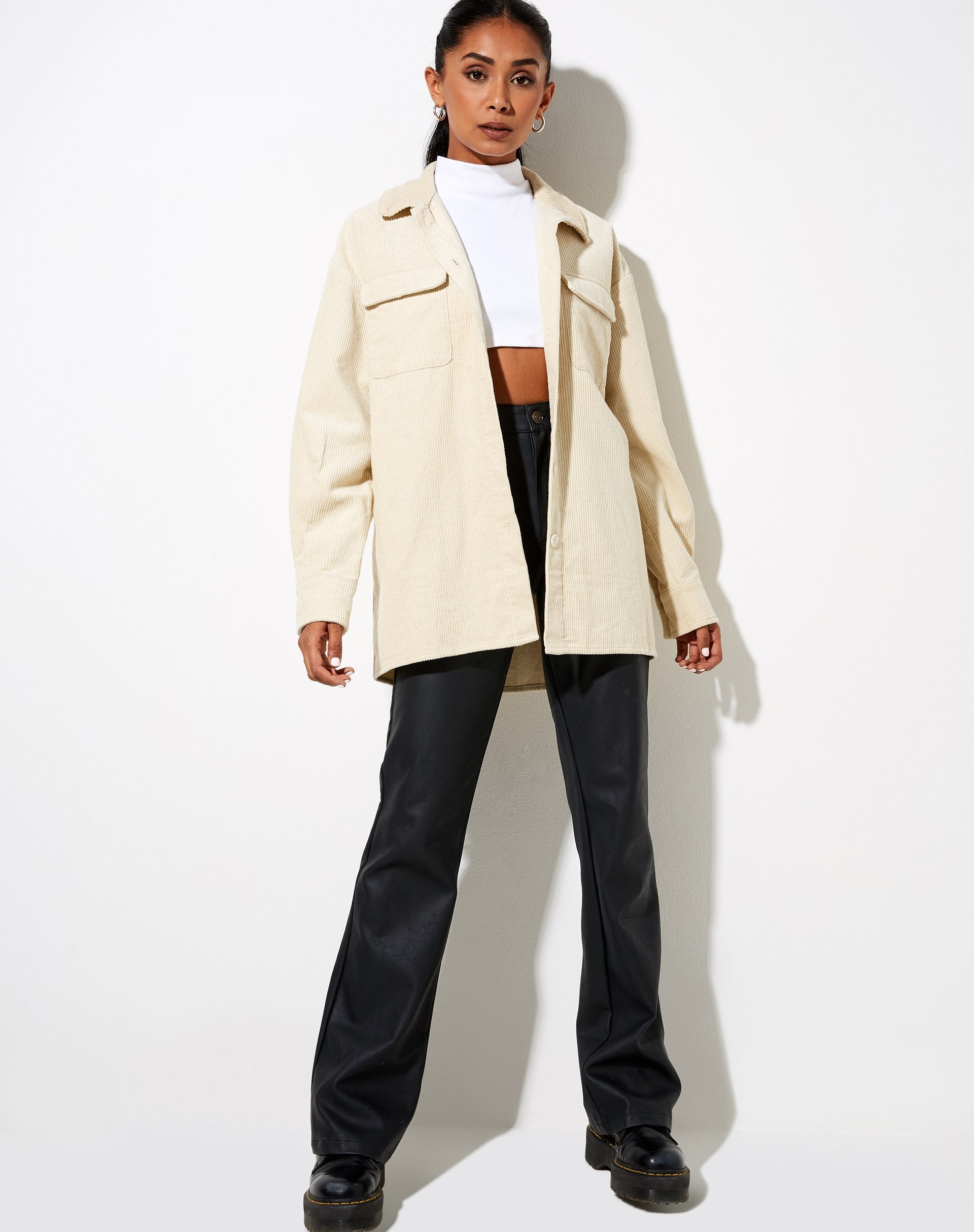 Afbeelding van Marcy Shirt in Corduroy Tan