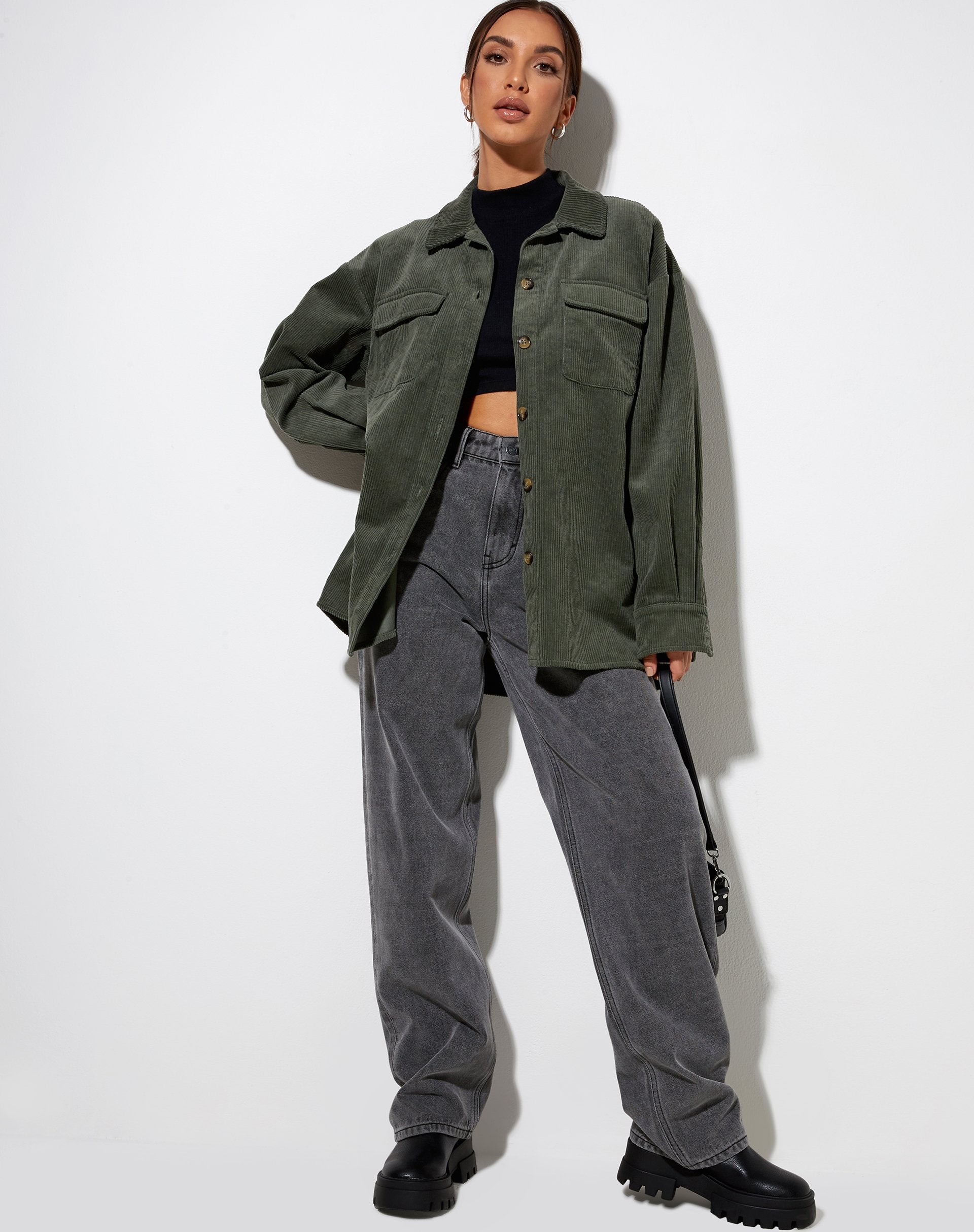 Afbeelding van Marcy overhemd in Corduroy Khaki