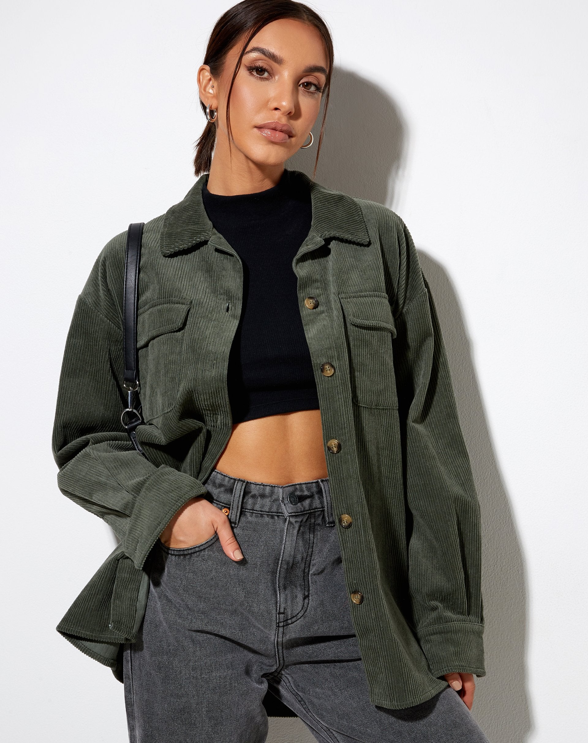 Afbeelding van Marcy overhemd in Corduroy Khaki