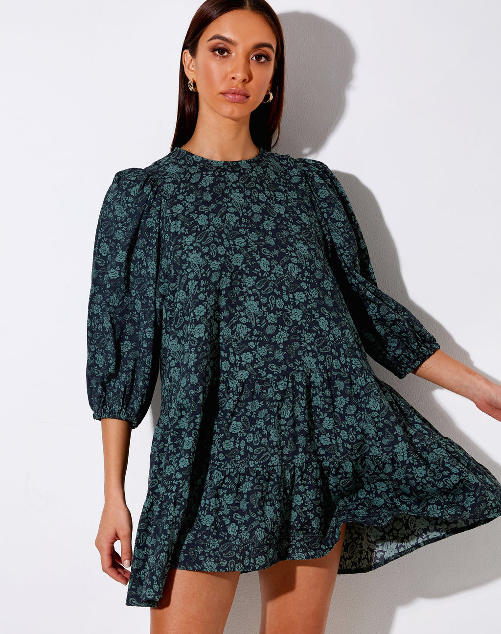 Mareta Theejurk in Mono Paisley Sage