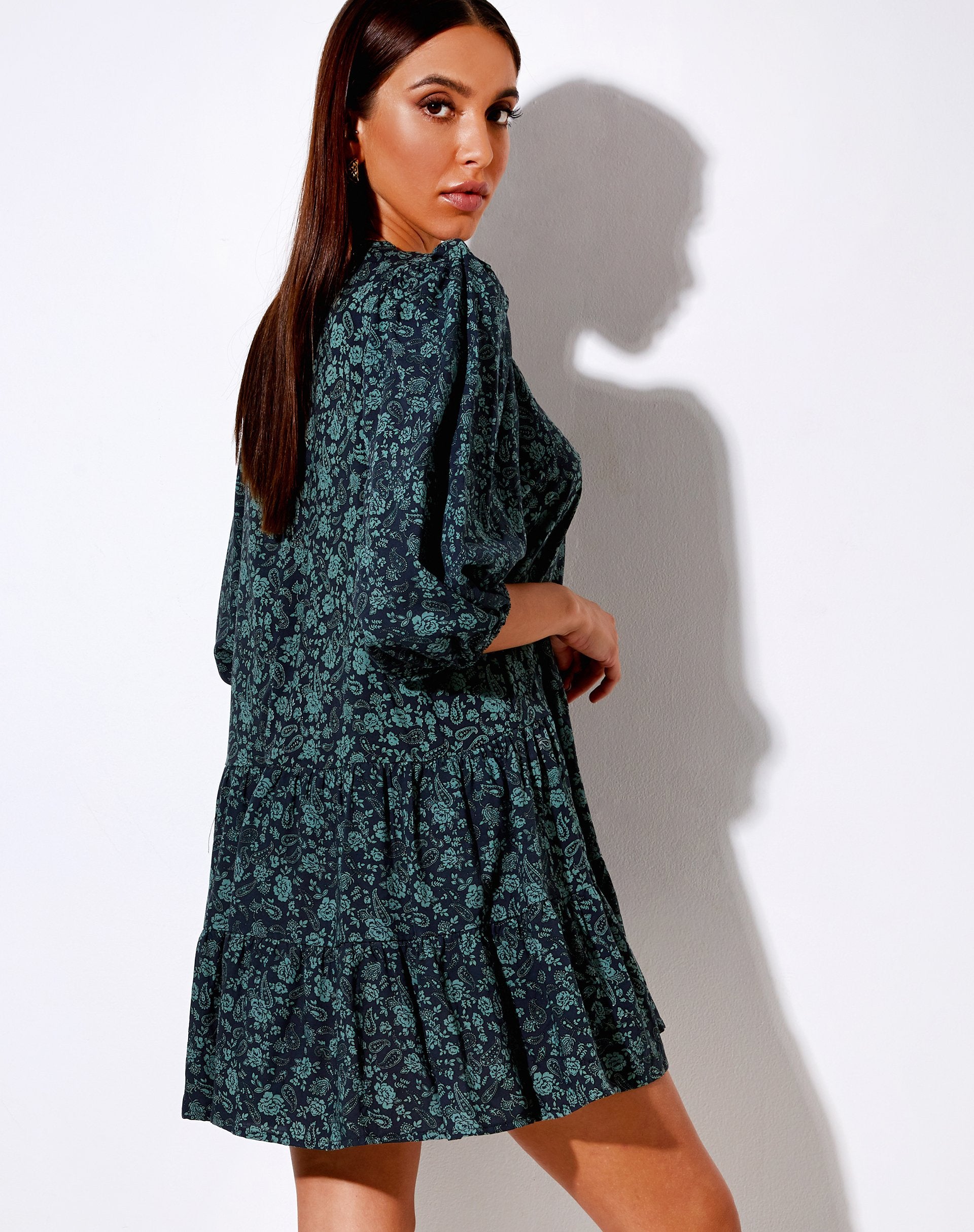 Afbeelding van Mareta Theejurk in Mono Paisley Sage