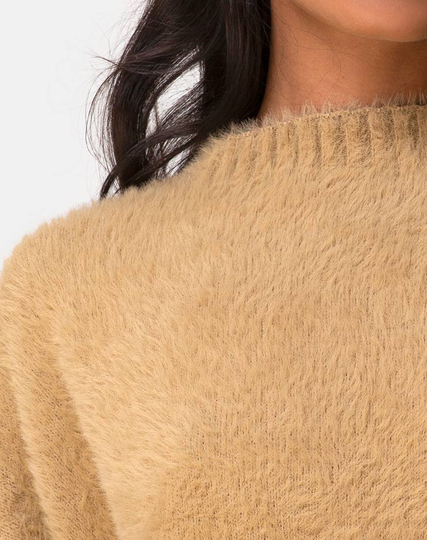 Afbeelding van Margo trui in gebreid taupe