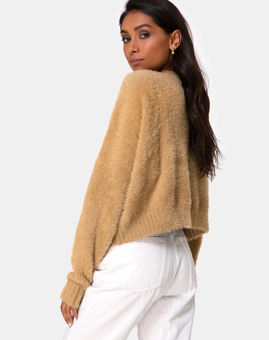 Margo trui in gebreid taupe