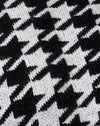 Gebreide Houndstooth Zwart en Ivoor