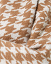 Gebreide Houndstooth Bruin