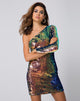 Afbeelding van Maria Bodycon Dress in Fishcale Sequin Pink Oil