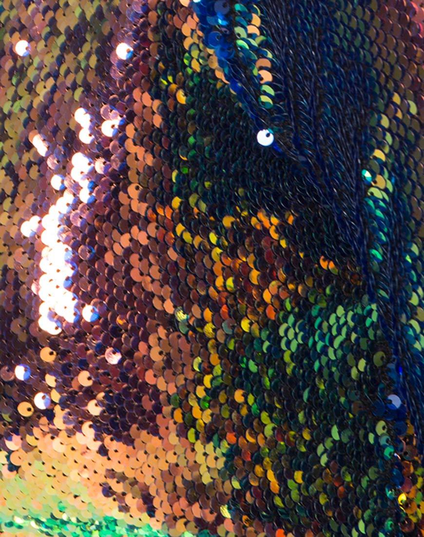Afbeelding van Maria Bodycon Dress in Fishcale Sequin Pink Oil