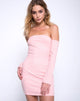Afbeelding van Marina Bodycon Dress in Geribd Blush