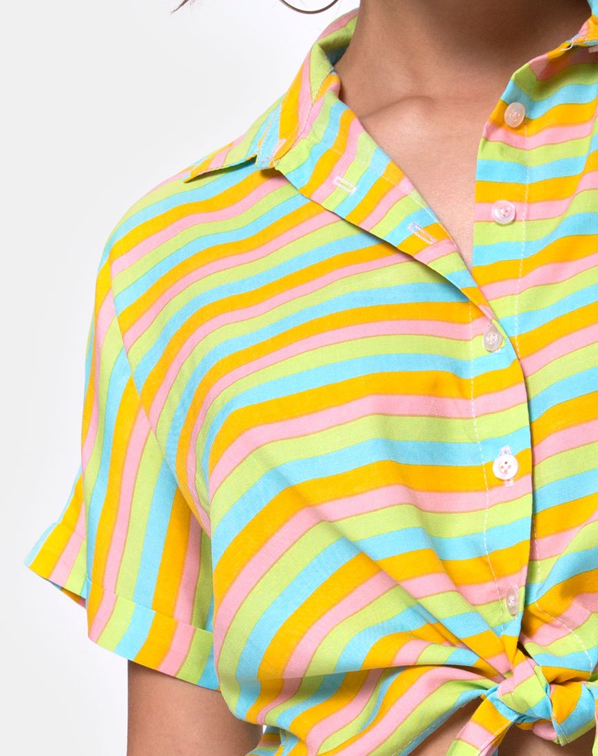 Afbeelding van Gapo Tie Up Shirt in Sweet Stripe