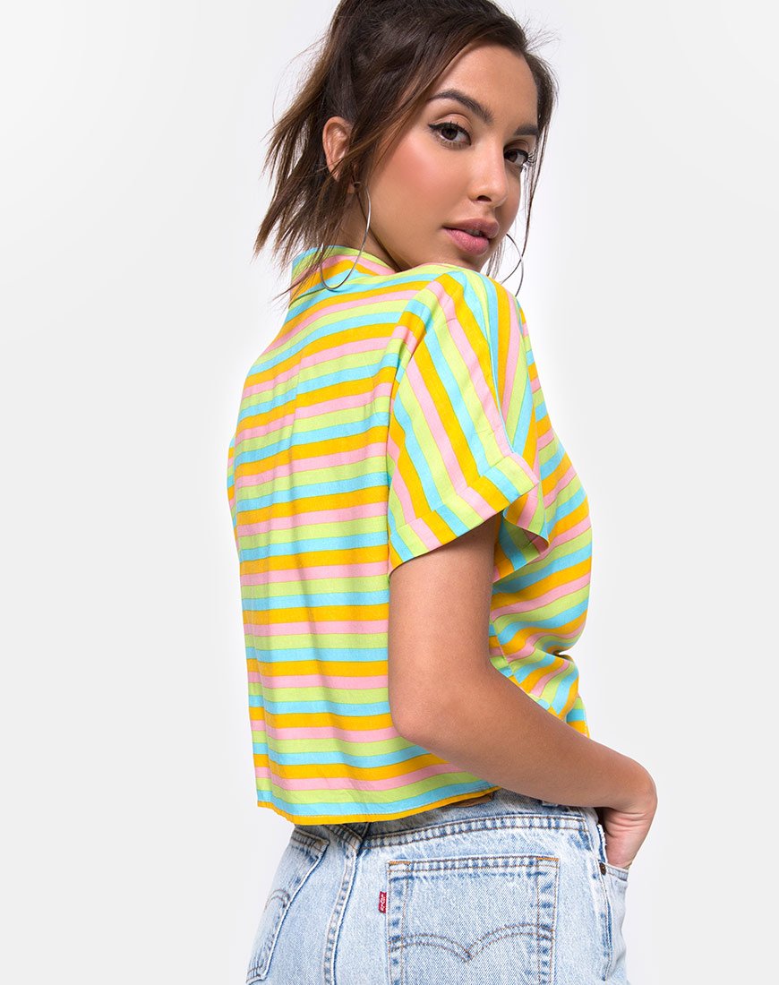 Gapo opgestikt overhemd in sweet stripe