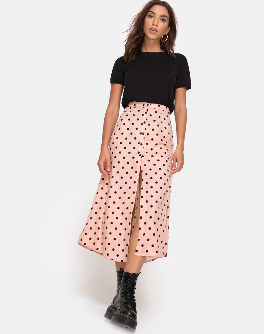 Marni Midi rok in nieuw polka naakt