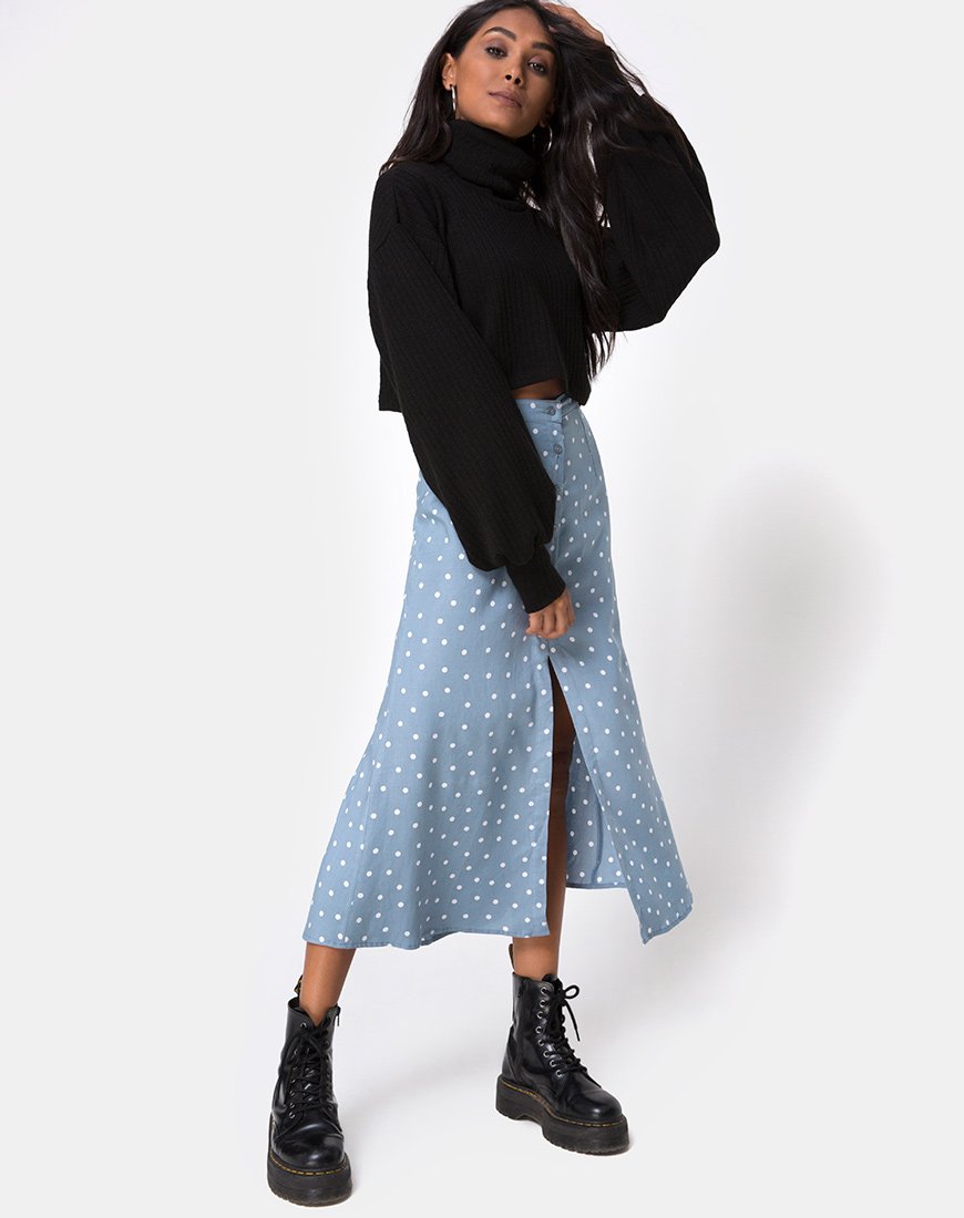 Marni Midi-rok in skater polka blauw