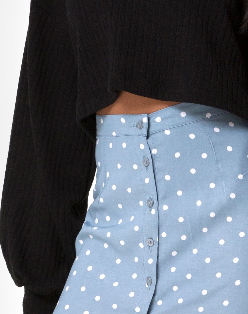 Afbeelding van Marni Midi rok in skater polka blauw