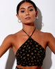 Afbeelding van Maudy Crop Top in Mini Astro Zwart