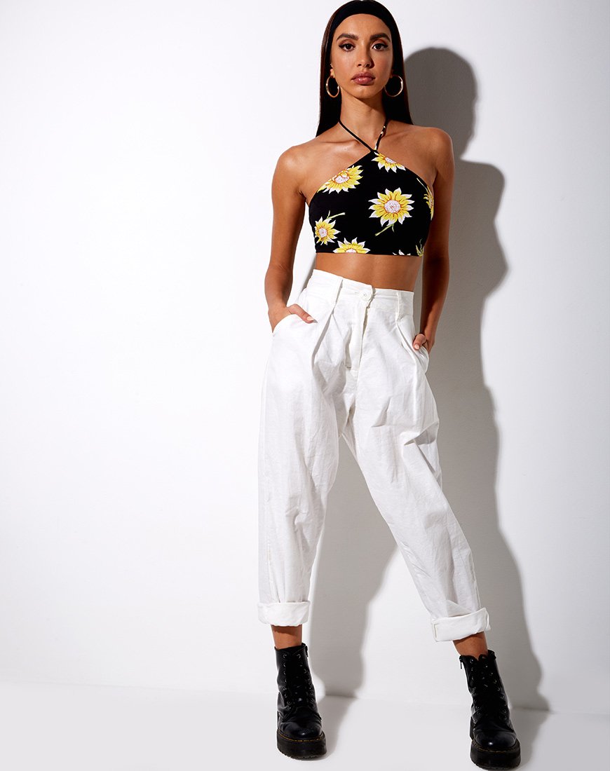 Afbeelding van Maudy Crop Top in Zonnige Dagen Zwart