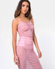 Afbeelding van Mauna Bodycon Jurk in Sheer Knit Blush
