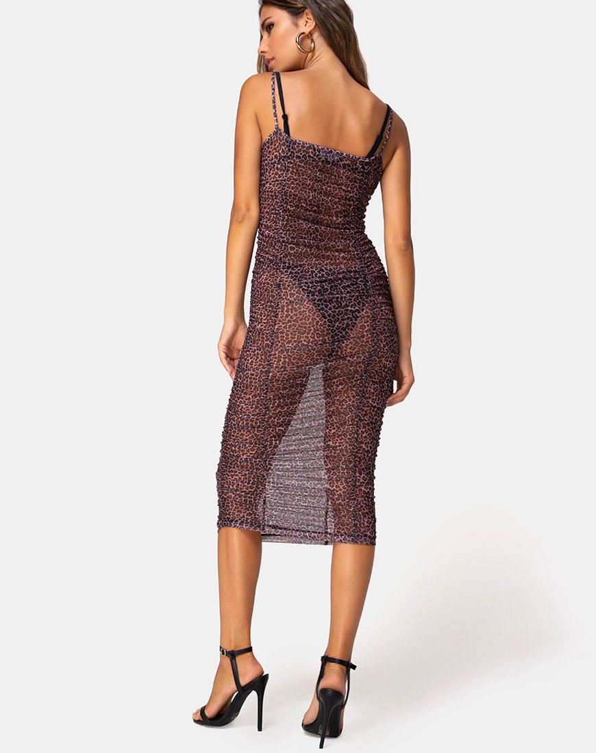 Afbeelding van Mauna Maxi Dress in Rar Leopard Mesh