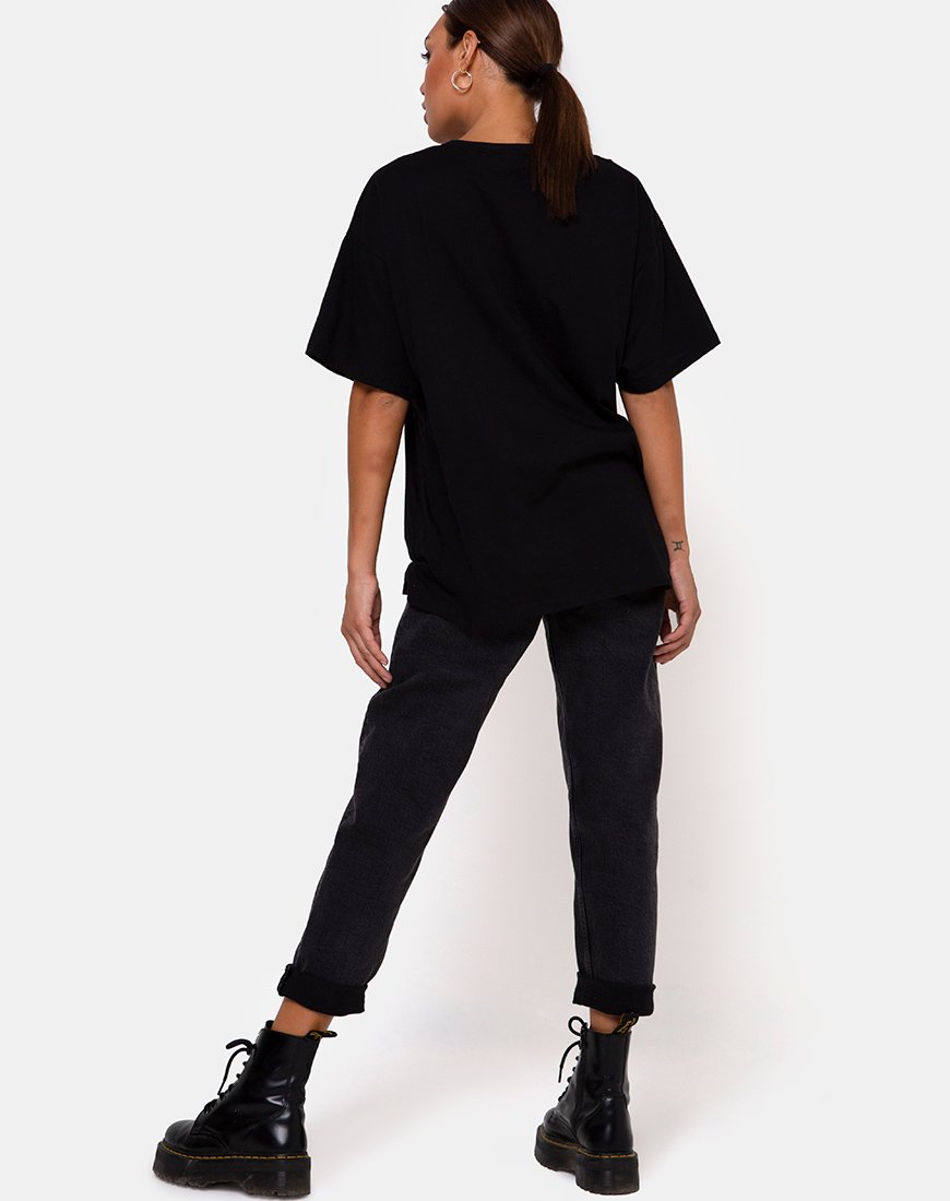 Afbeelding van Maxi Tee in Charcoal Als het komt, laat het komen