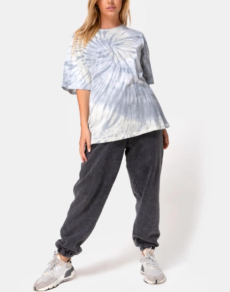 Afbeelding van Maxi T-shirt in grijs Tie Dye