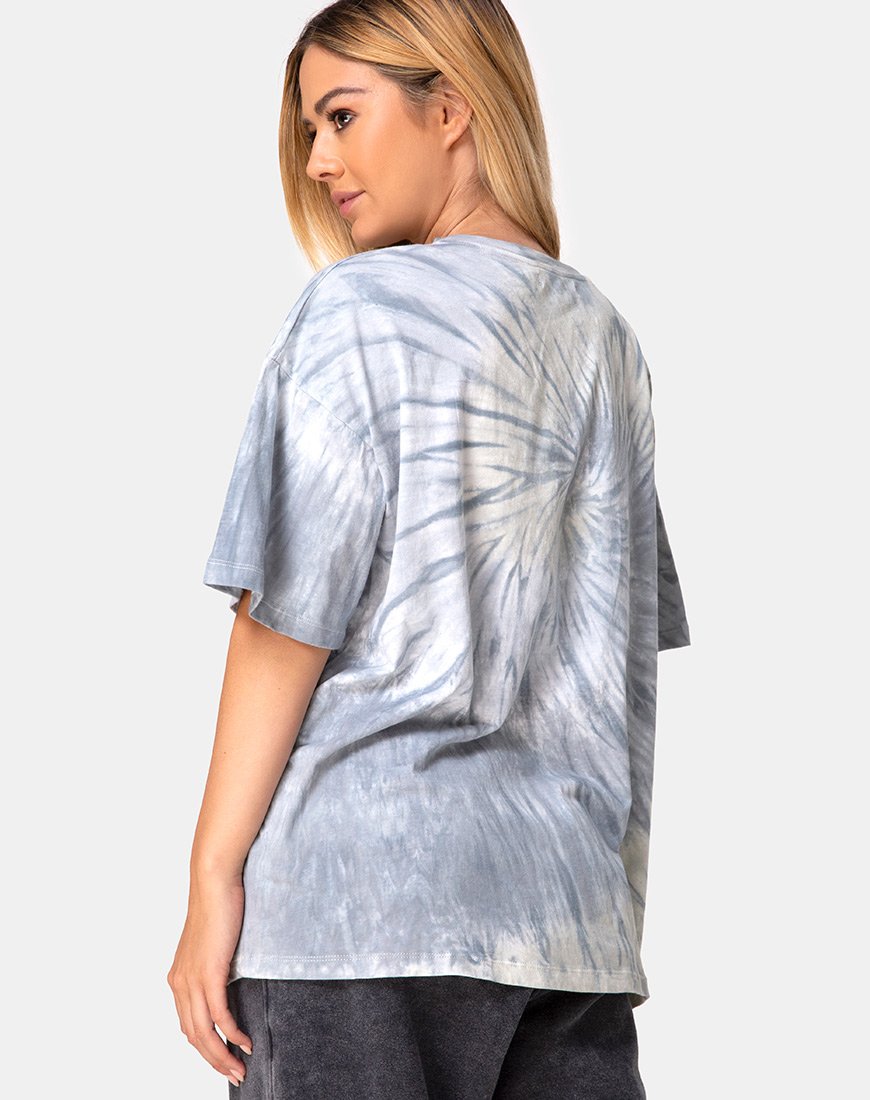 Afbeelding van Maxi T-shirt in grijs Tie Dye