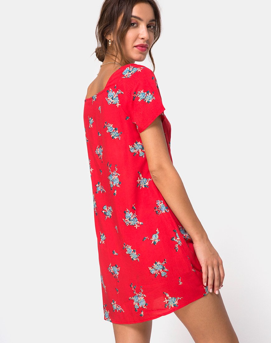 Afbeelding van Meca Jurk in Soi Rose Rood
