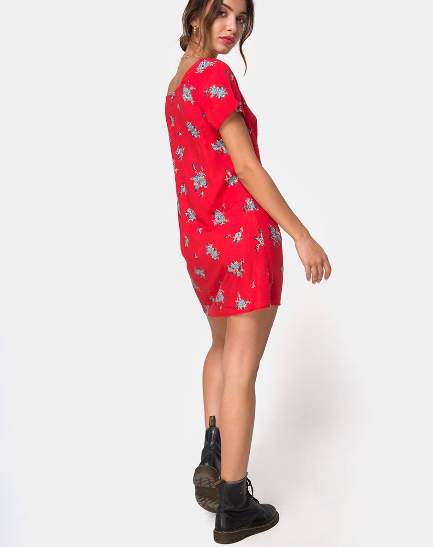 Afbeelding van Meca Jurk in Soi Rose Rood