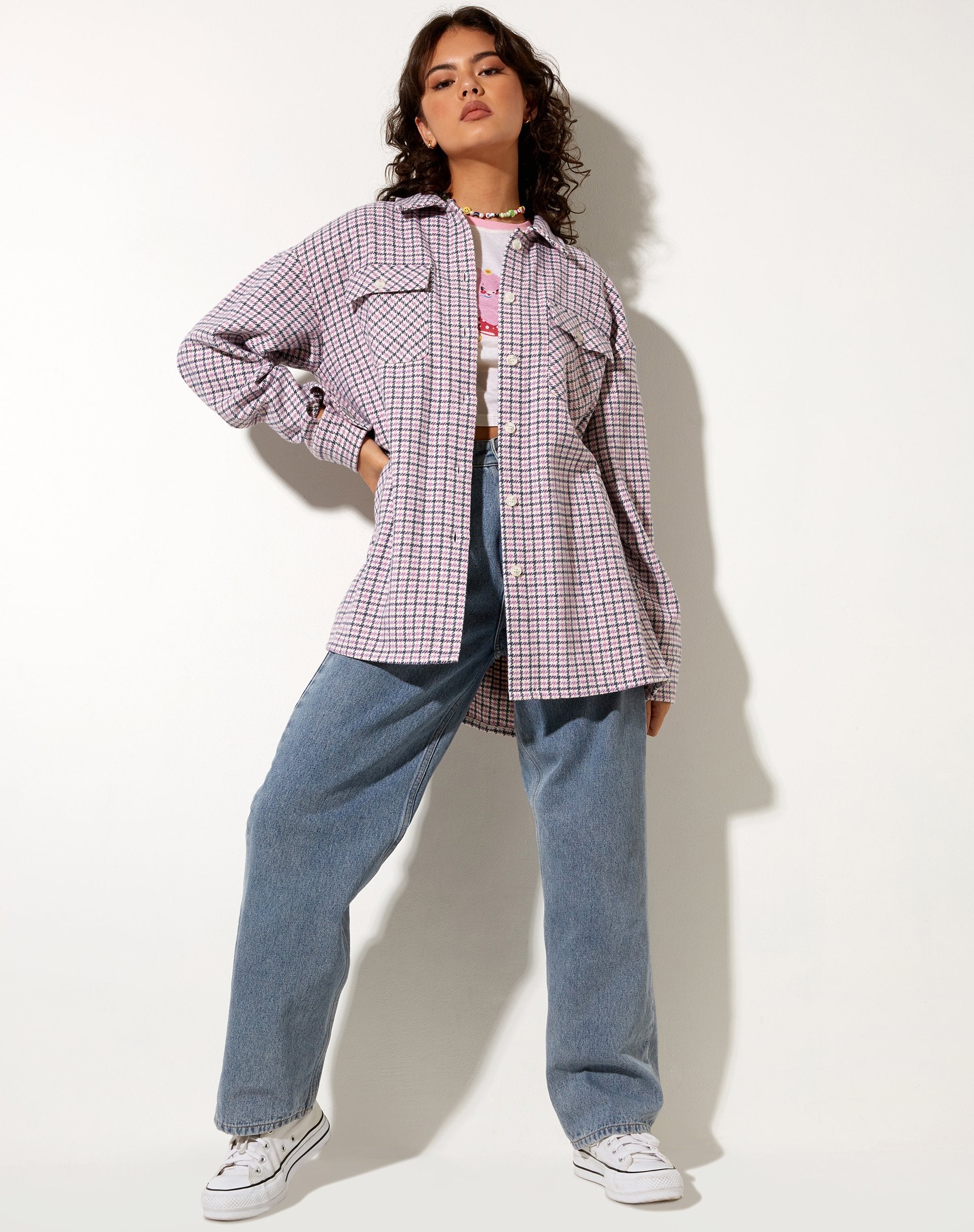 Afbeelding van Medita Shirt in paars roze en zwart