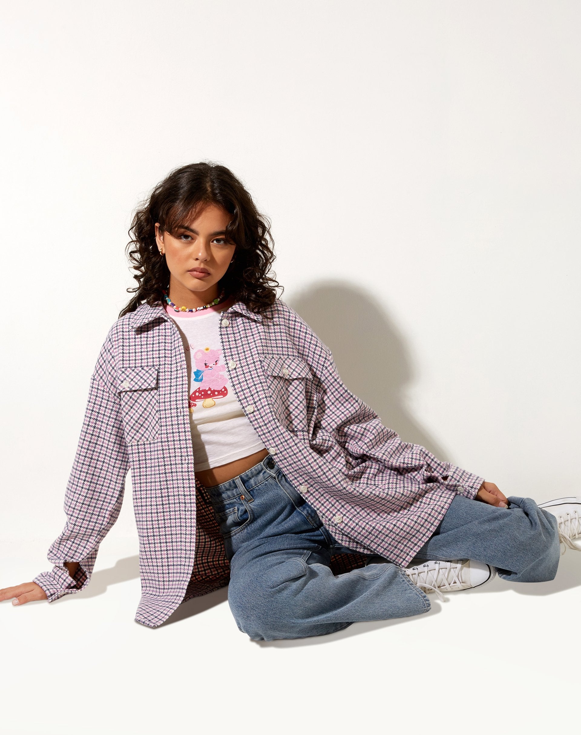 Afbeelding van Medita Shirt in paars roze en zwart