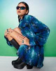 Afbeelding van MOTEL X OLIVIA NEILL Medita-shirt in geruit blauw