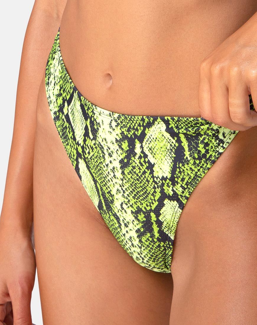 Afbeelding van Meeka Bikinibroekje in Slime Lime Snake